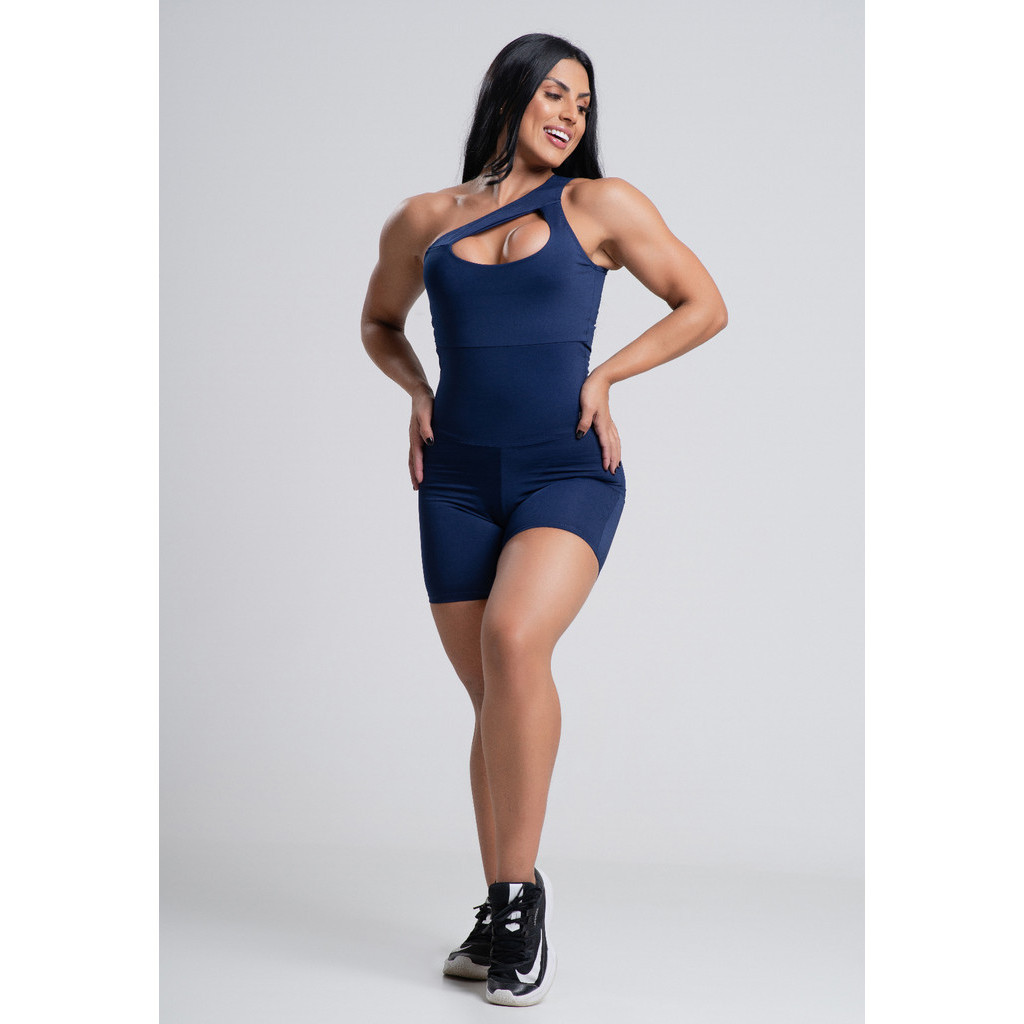 Macaquinho Versatily Marinho Empina Bumbum Fitness AQN SPORT