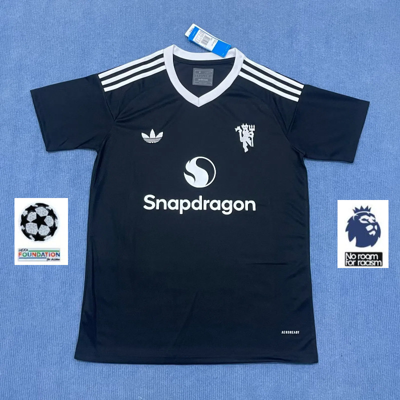 24 25 Homem United Jersey S-XXL Preto