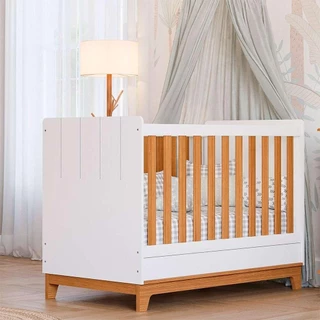 Berço Minicama Biscoito Branco e Nature