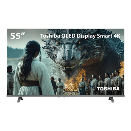 Smart TV QLED 55 4K Toshiba Google TV 3HDMI 2USB Wi Fi