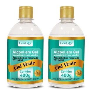 Kit 2 und Álcool Gel Concare Chá Verde 400g em Oferta na Shopee
