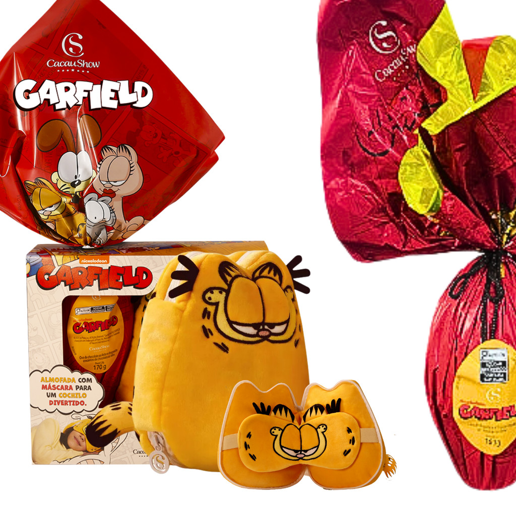 Ovo de Páscoa ao Leite Almofada Garfield 170g
