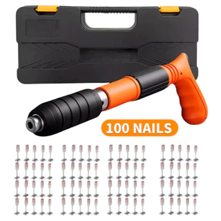 Pistola De Fixação Finca Pino Com 100 Pregos Finca Pino Kit Completo Profissional