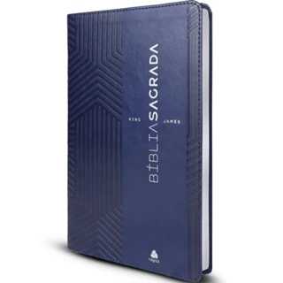 Bíblia Sagrada Slim | Ultrafina King James | Capa Luxo Azul em Oferta na Shopee