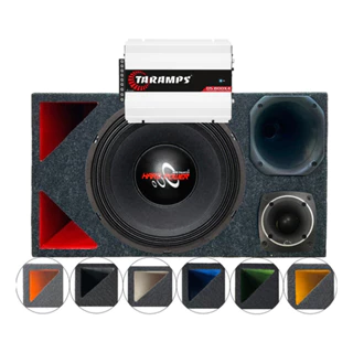 CAIXA TRIO DUTO TRIANGULO COLORIDO MÉDIO GRAVE HARD POWER HP 750 COMPET MÓDULO TARAMPS em Oferta na Shopee