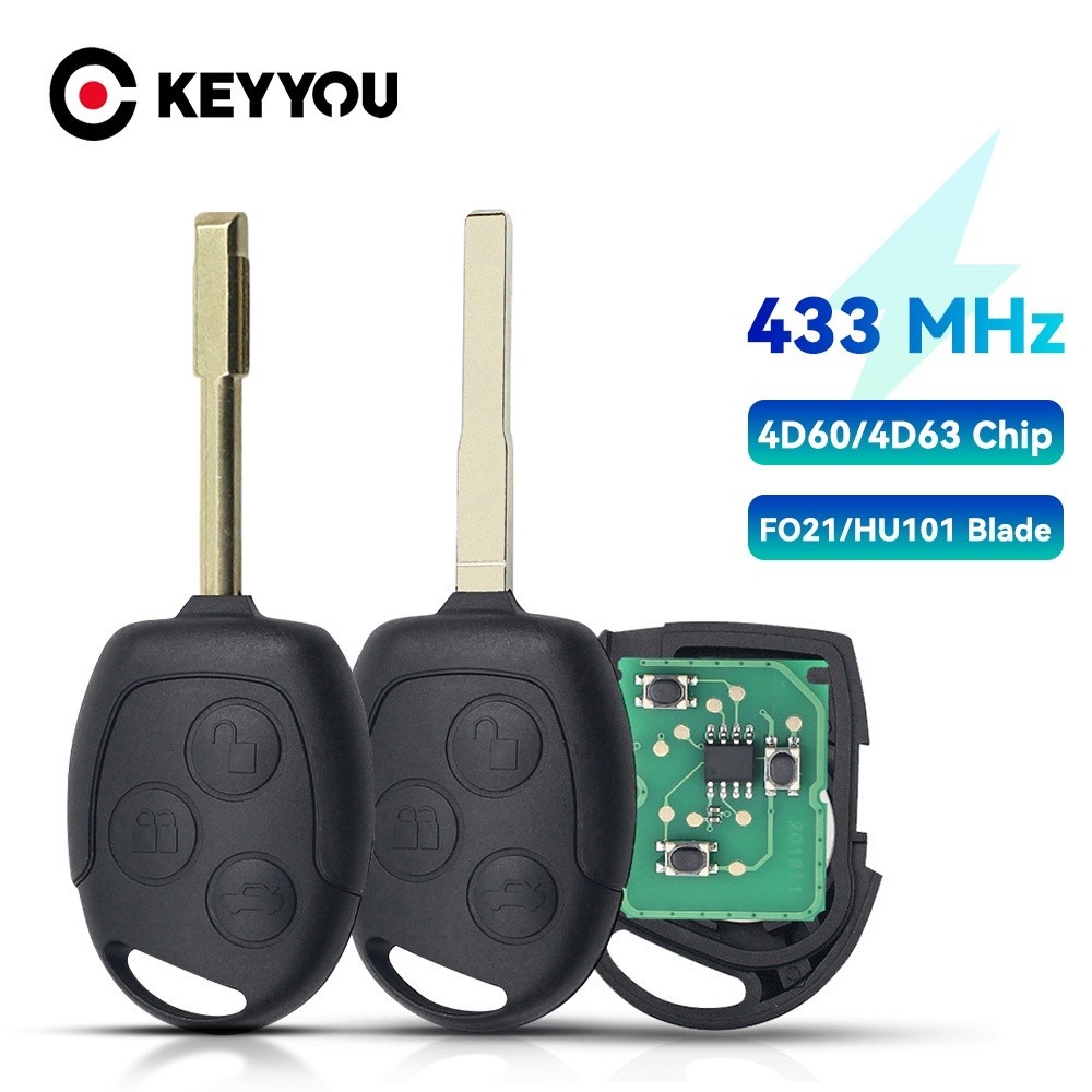 Nuevo 3 Botón Sin Corte Remoto Mando Para Ford Focus /Mondeo/Galaxy