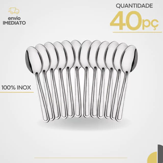 Jogo de Colheres 40 peças Aço Inox
