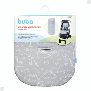 Almofada Para Carrinho Dino Cinza 18494 Buba