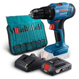 Furadeira de Impacto GSB 183-LI Bosch Parafusadeira 23 Bits e Brocas Bateria 18V Carregador