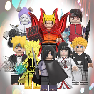 Anime Mini Personagem Série Naruto Montagem de Mini Bloco de Construção