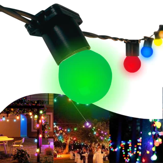 Varal de Luz 10 Metros Junina Externo Com Lâmpadas Coloridas LED decoração festa casa cores
