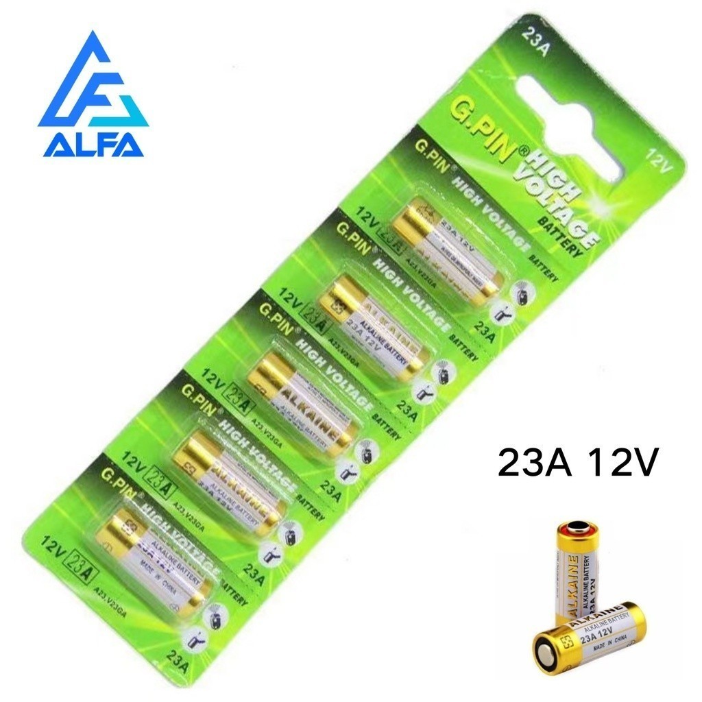 Pilha Para Controle De Portão 12v 23A Cartela Com 5 Peças