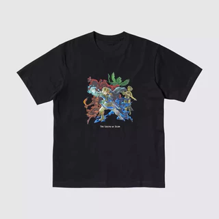 Novo Estilo Vestuário Masculino Vestuário de Verão Feminino Vestuário de Casal Feminino Zelda Camiseta de Manga Curta Impressa em Algodão