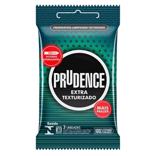 Preservativo Camisinha Prudence Extra Texturizado 3 unidades