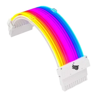 Cabo Extensor Premium 24P Pichau PS100, RGB, 240mm, Branco, PCH-PS100-24PRGBWHT