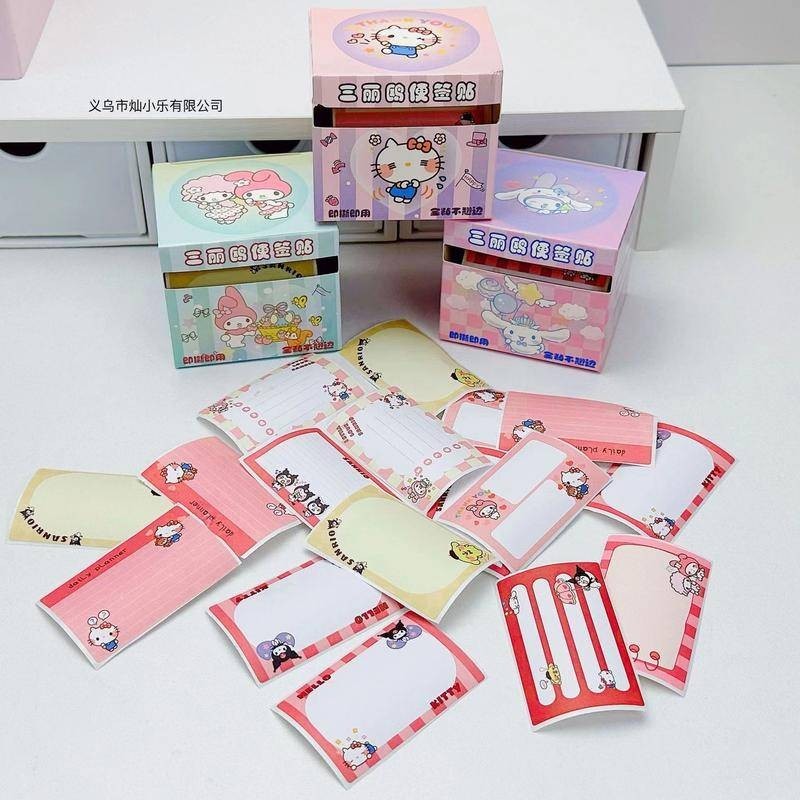 30Pcs Box Sanrio Cartoon Series Memo Pads Em Forma De Desenho Animado