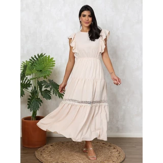 Vestido Longo Babada