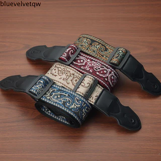Cintos De Guitarra Elétrica BLUEVELVETQW , Alça De Poliéster Ajustável , Cinto De Ombro Com Impressão Bordada