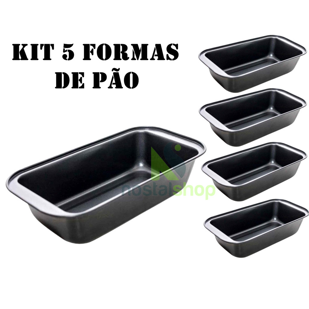 KIT 5 FORMA DE PÃO ANTIADERENTE