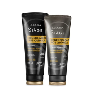 Kit Regeneração Pós Química Shampoo 250mL e Condicionador 200mL Siage Eudora