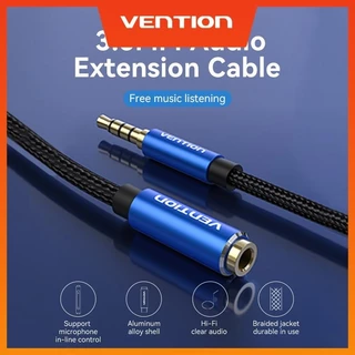 Venção Cabo De Áudio De 3,5 Mm Macho Para Fêmea Extensão TRRS Microfone De Suporte Hifi Clear