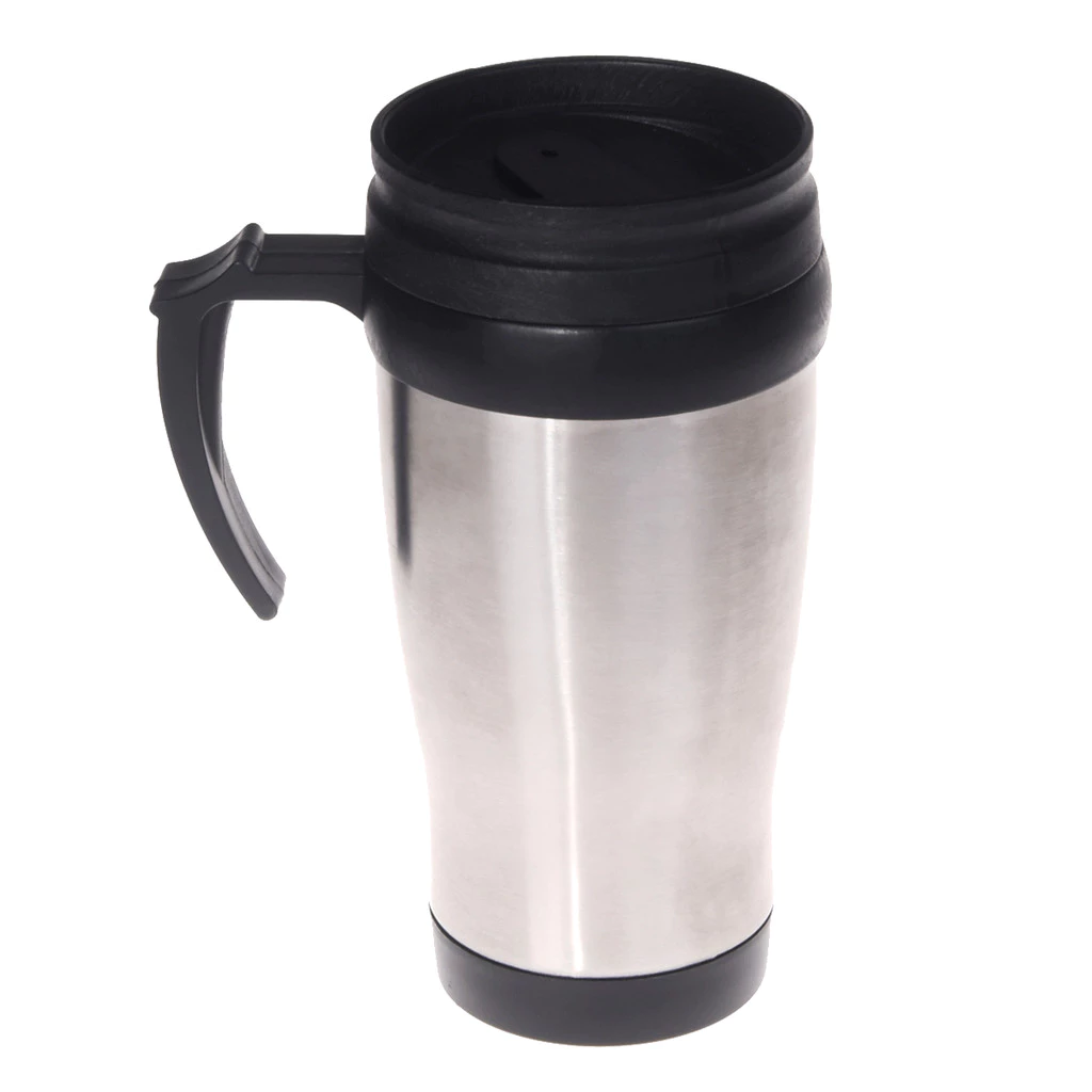 Detalhe da tampa vedada da caneca térmica