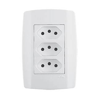 Conjunto Tomada Tripla 10A 250V Ilumi em Oferta na Shopee