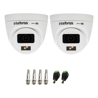 Kit 02 Câmeras Intelbras VHD 1220 D G7 Full Color Full HD 1080p Visão Noturna 20m + Conectores