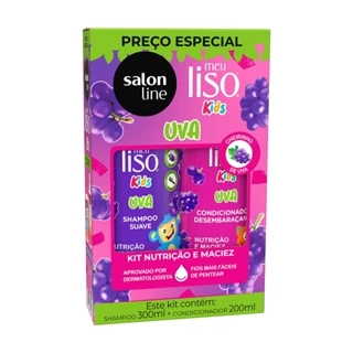 Kit Shampoo e Condicionador Uva Meu Liso Kids em Oferta na Shopee