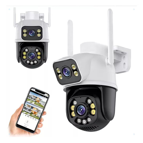 Câmera De Segurança a Prova de água Lente Dupla APP YOOSEE IP66 Camera IP WiFi 360