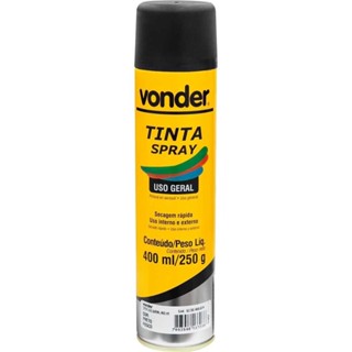 Tinta spray para uso geral preto fosco 400 ml - Vonder