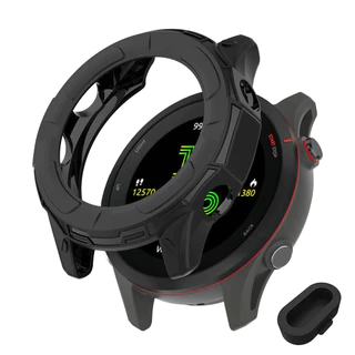 Capa case + película + plug compatível com Garmin Forerunner 255 ou 255 Music