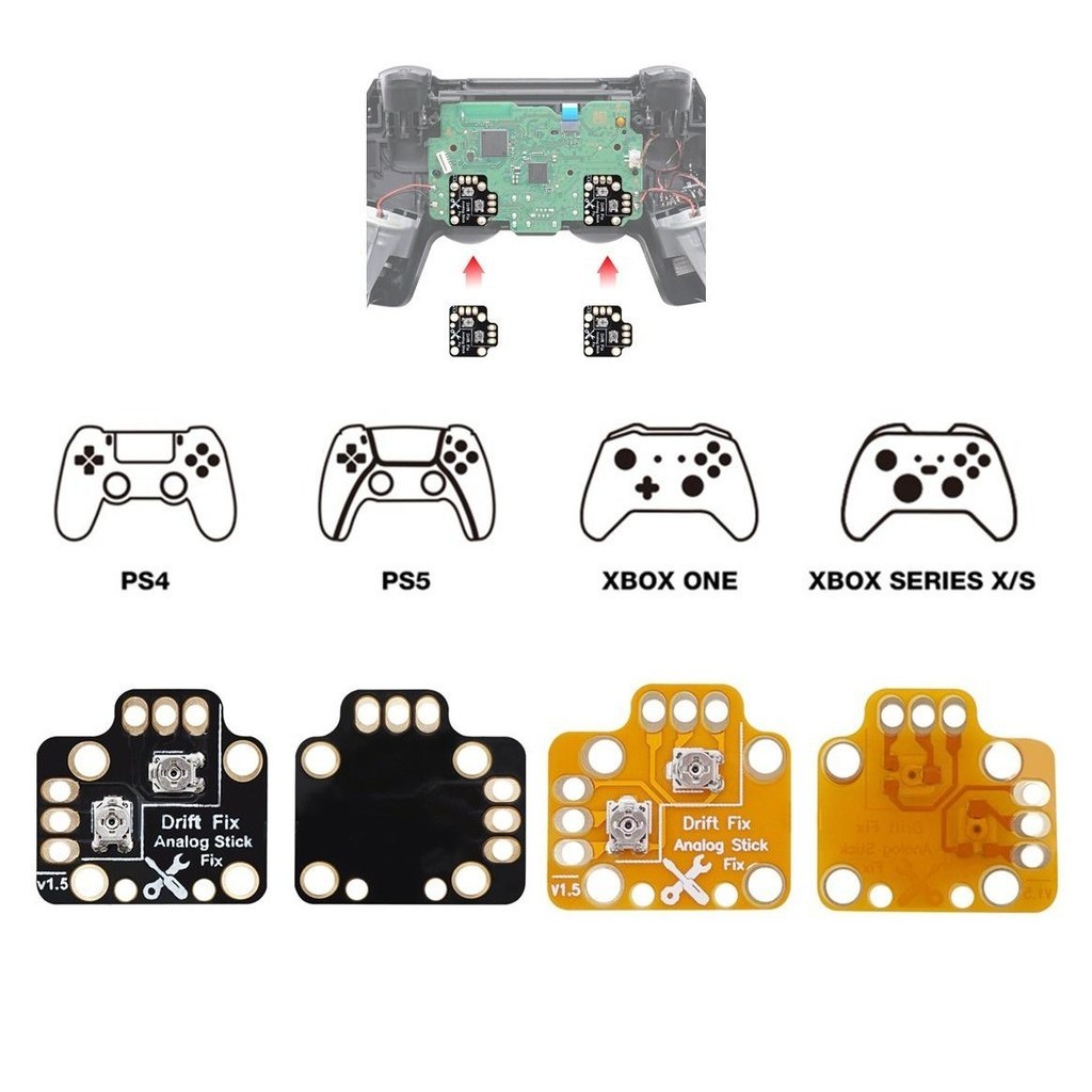 Kit 2 Placas Ajuste Analógico Drift Fix Ps4 Ps5 Xbox Series One Switch PRO
