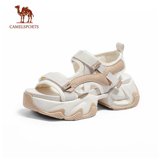 CAMEL SPORTS Sandálias Casuais De Moda Versáteis Velcro Esportivo De Praia Espessa Para Mulheres