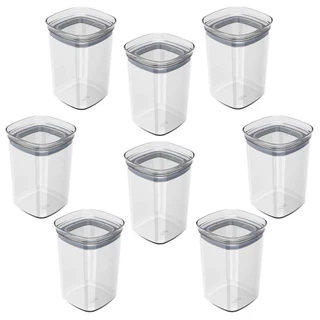 8x Porta Temperos Pote 1L Organizador OU Block Hermético