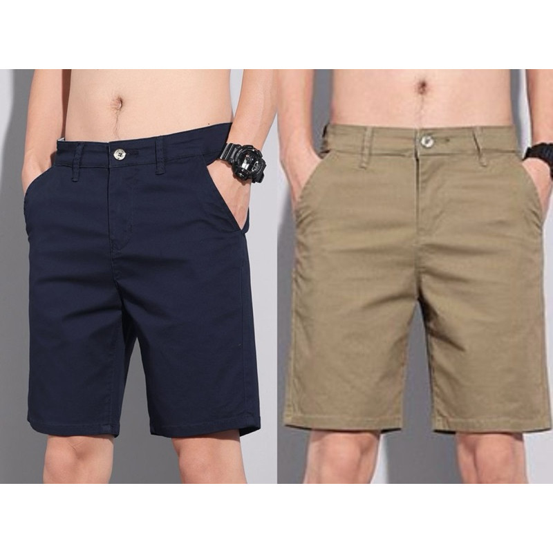 Kit 2 Bermuda Sarja Masculino Brim Short