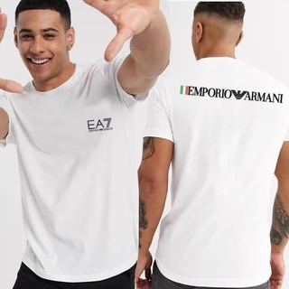 Ea7 Versão Alta Da Nova Camiseta De Verão Masculina 100 % Algodão Colarinho De + tag .