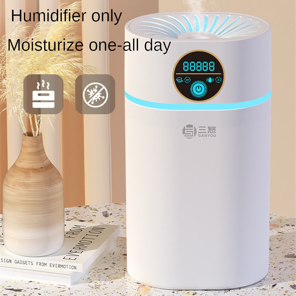 Umidificador De Grande Volume De Nevoeiro Doméstico Silencioso Quarto Luz De Respiração Colorido Ar Umidificação Do