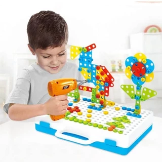 Kit Ferramenta Infantil Parafusadeira De Brinquedo De Montar