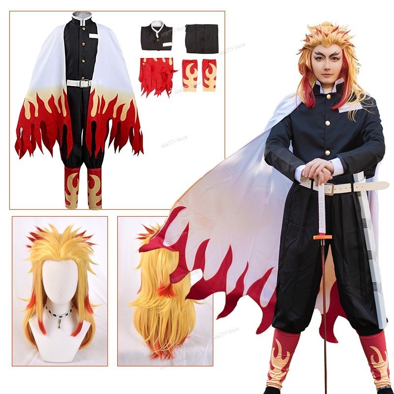 Adulto Rengok Kyoujurou Traje Anime Demônio Slayer Rengoku Kyoujurou ...