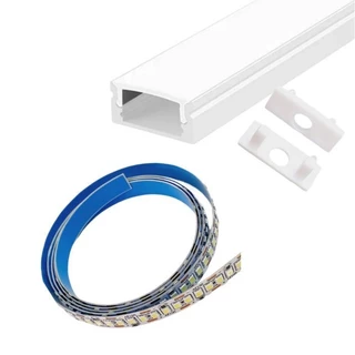 Luminária Perfil de Sobrepor Slim Branco 40cm com led 3000k