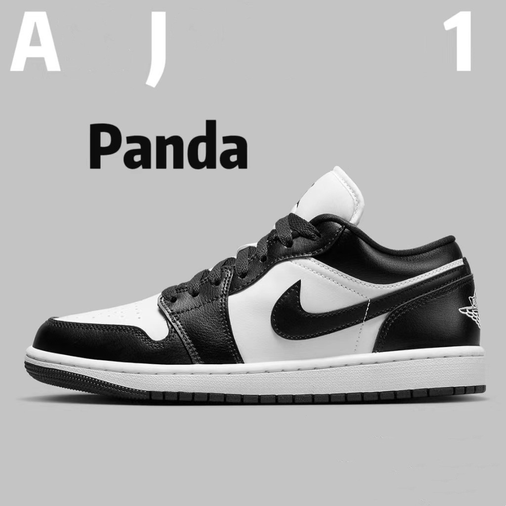 Sapatos de ar Jordan AU Unisex masculino e feminino 1 panda tênis de borracha de corte baixo