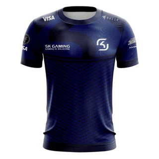 Jersey Uniforme SK Gaming GREY CS GO A Dream Short Sleeve T-Shirt Verão Masculino