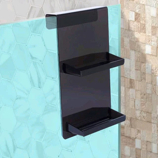 Porta Shampoo Grande - Suporte Shampoo para Box - Preto