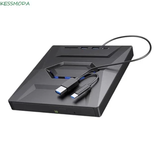KESSMODA Unidade Gravadora De DVD Externa , Leitor Multifuncional Ultrafino Óptica De Disco U USB 3.0 Tipo-C Gravador Acessórios Para Desktop