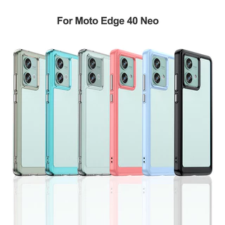 Caixa Colorida Transparente Para Moto Motorola G54 G53 G13 G73 G23 G14 G84 Edge 40 Capa Traseira Da Do Telefone