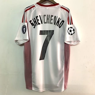 02-03A Lan longe de casa retro futebol uniforme Milan No.3 Maldini No. 9 Inzaghi camisa de futebol