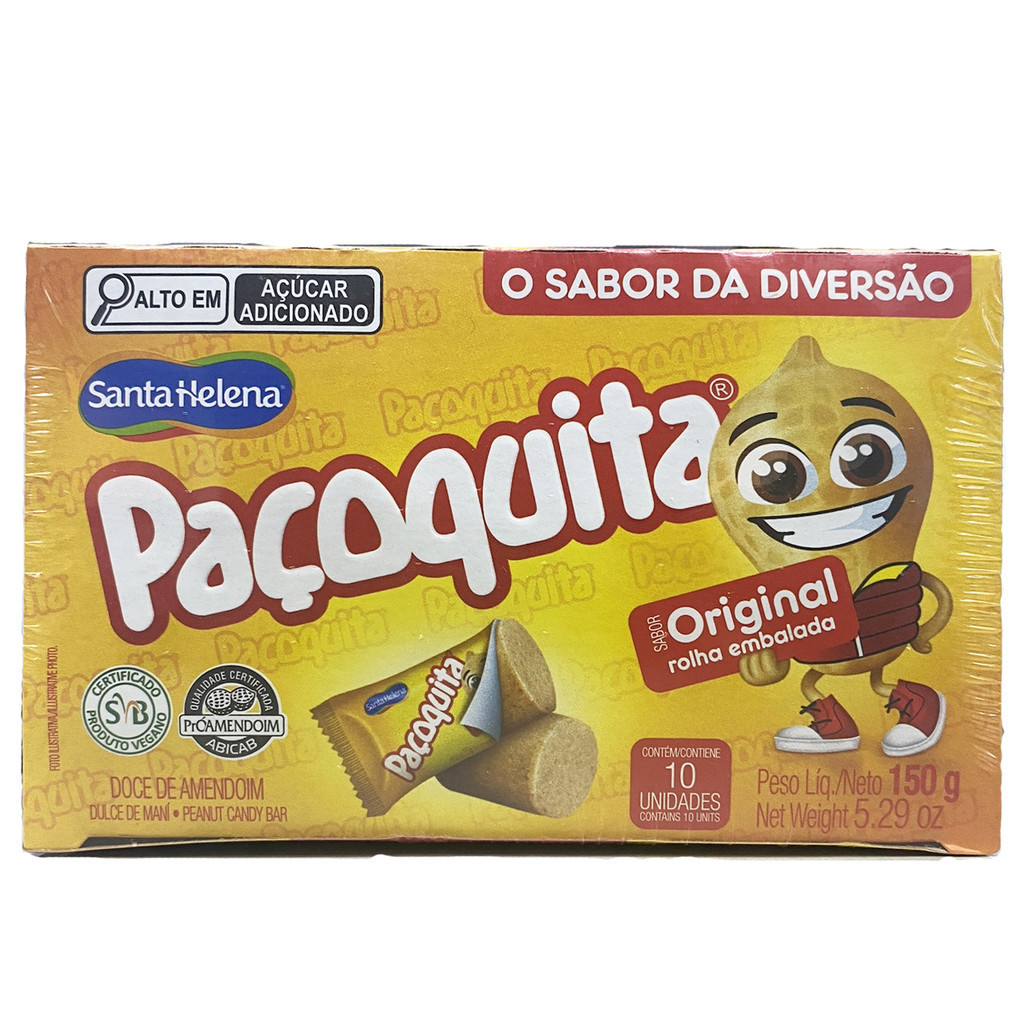 Paçoca Rolha Sabor Original 150g Embalada Paçoquita C/10un | Shopee Brasil