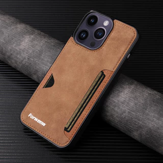 Capa De Couro Para iPhone 15 14 13 12 11 Pro Max 14 15 Plus Carteira PU