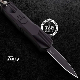 CANIVETE EM AÇO INOX BLACK SKULL AUTOMÁTICO LÂMINA FRONTAL PESCA TRILHA LUATEK YF 017